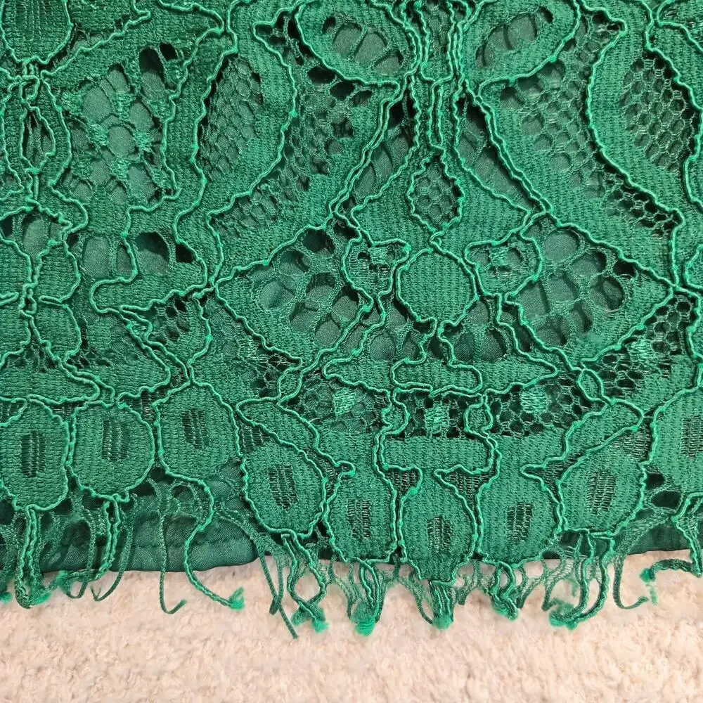 Green lace tank top cami crop top Size S by Xhilaration Y2K Whimsygoth - Picture 3 of 10